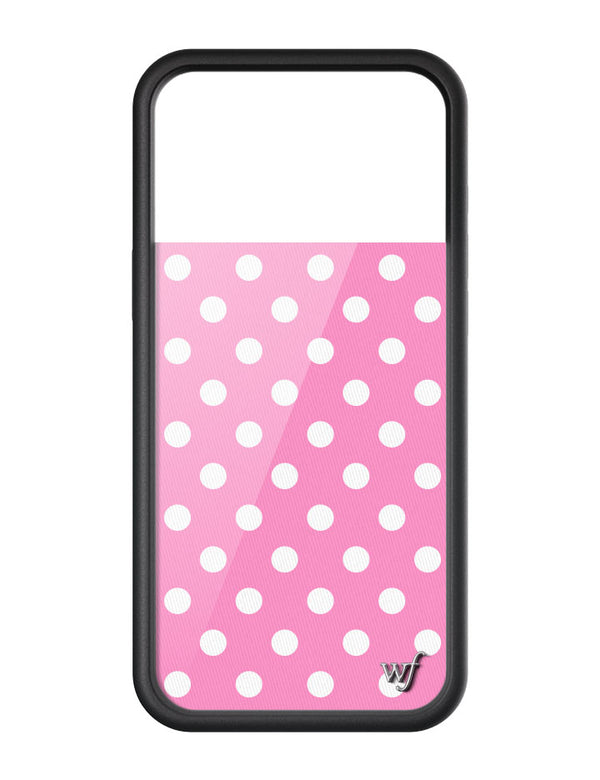 Wildflower iPhone case 17 Pro Max Pink Polka Dots Cute Classic