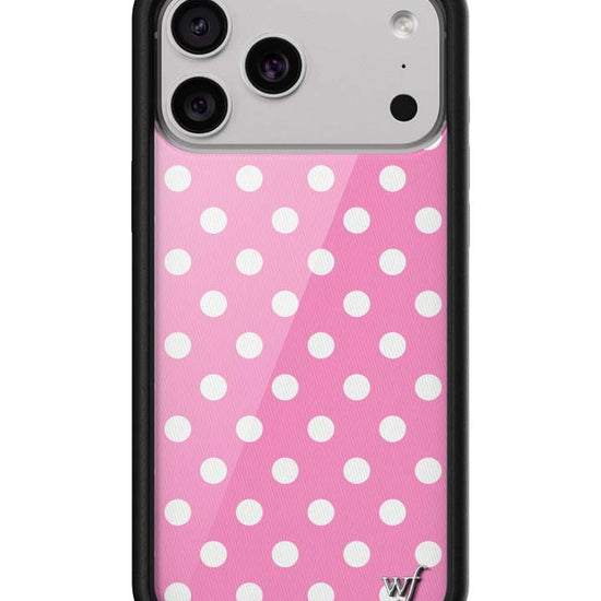 Wildflower iPhone case 17 Pro Max Pink Polka Dots Cute Classic