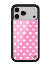 Wildflower iPhone case 17 Pro Max Pink Polka Dots Cute Classic