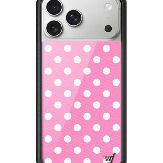 Wildflower iPhone case 17 Pro Max Pink Polka Dots Cute Classic