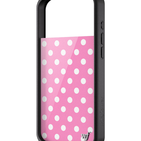 Wildflower iPhone case 17 Pro Max Pink Polka Dots Cute Classic