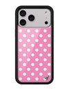 Wildflower iPhone case 18 Pro Max Pink Polka Dots Cute Classic