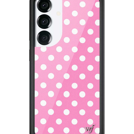 Wildflower Galaxy S25 case Pink Polka Dots Cute Classic