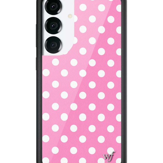 Wildflower Galaxy S25 case Plus Pink Polka Dots Cute Classic