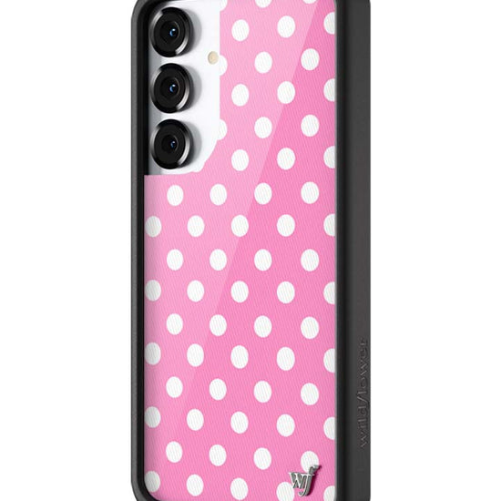 Wildflower Galaxy S25 case Plus Pink Polka Dots Cute Classic