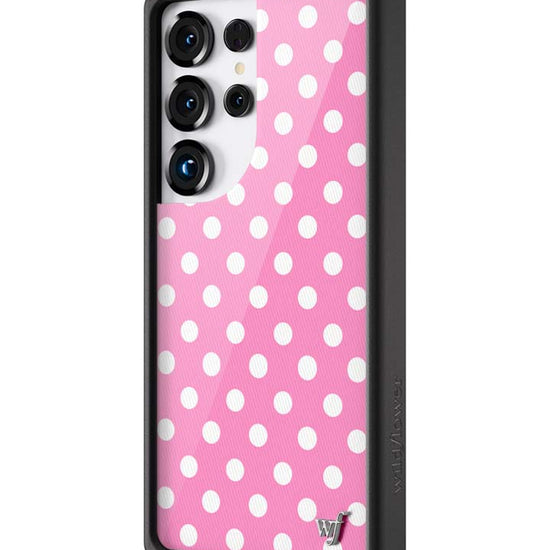 Wildflower Galaxy S25 case Ultra Pink Polka Dots Cute Classic