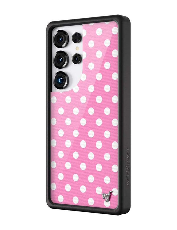 Wildflower Galaxy S25 case Ultra Pink Polka Dots Cute Classic