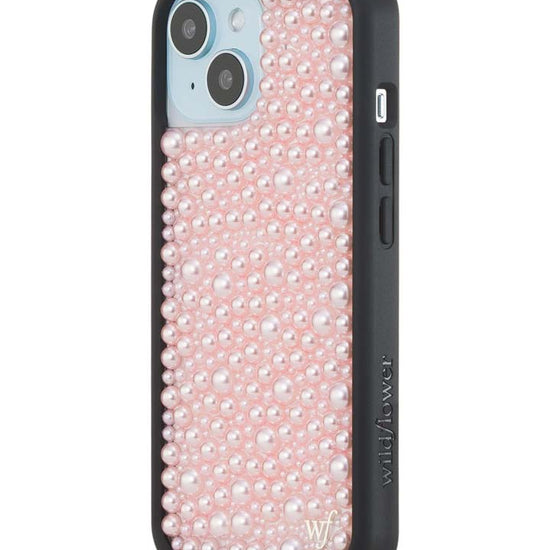 Wildflower iPhone case 15 Pearl Pink Cute