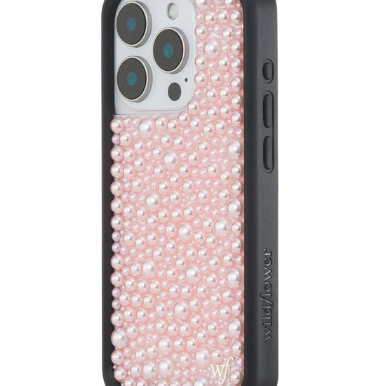 Wildflower iPhone case 15 Pro Pearl Pink Cute