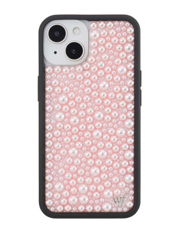Wildflower iPhone case 15 Plus Pearl Pink Cute