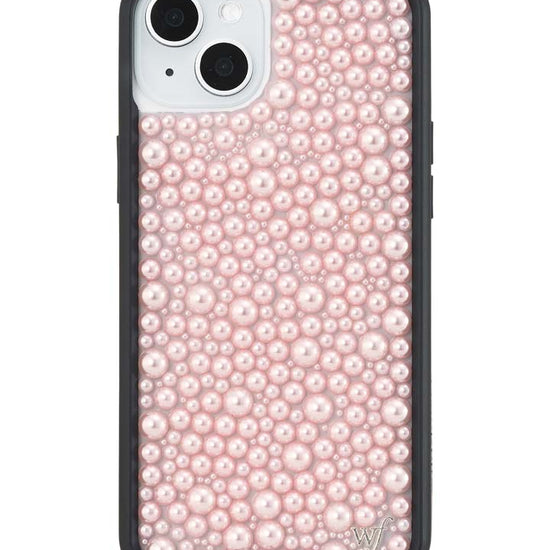 Wildflower iPhone case 15 Plus Pearl Pink Cute