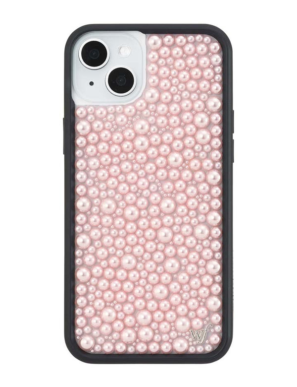 Wildflower iPhone case 15 Plus Pearl Pink Cute