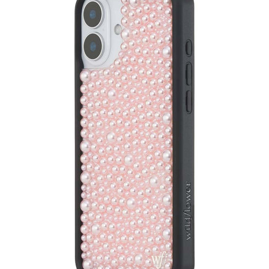 Wildflower iPhone case 16 Plus Pearl Pink Cute