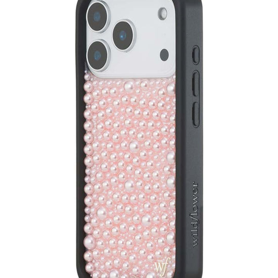 Wildflower iPhone case 18 Pro Pearl Pink Cute