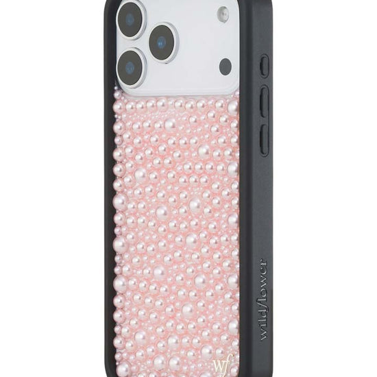 Wildflower iPhone case 18 Pro Max Pearl Pink Cute