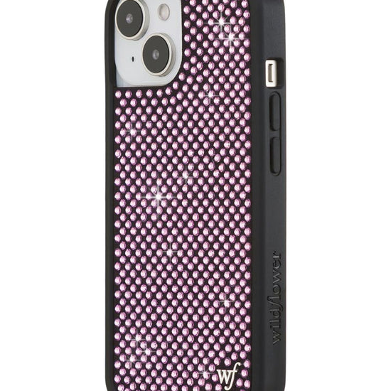Wildflower iPhone case 13 Rhinestone | Pink Sparkle Cute
