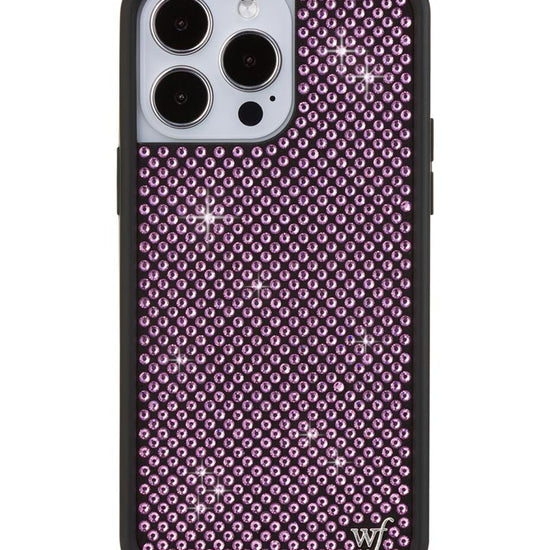 Wildflower iPhone case 14 Pro Max Rhinestone | Pink Sparkle Cute