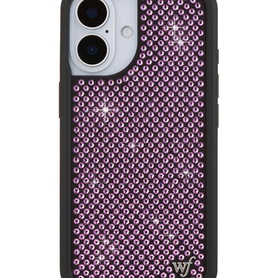 Wildflower iPhone case 16 Rhinestone | Pink Sparkle Cute
