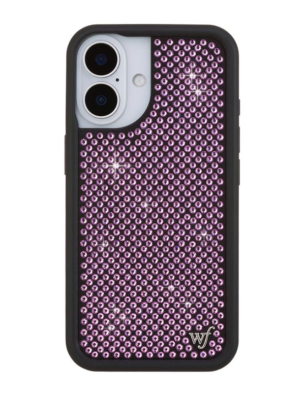 Wildflower iPhone case 16 Rhinestone | Pink Sparkle Cute