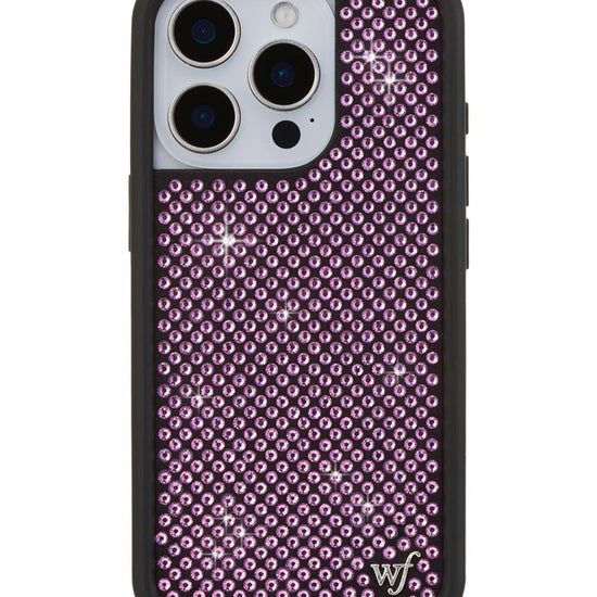 Wildflower iPhone case 16 Pro Rhinestone | Pink Sparkle Cute