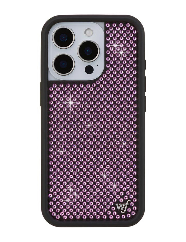 Wildflower iPhone case 16 Pro Rhinestone | Pink Sparkle Cute