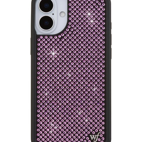 Wildflower iPhone case 16 Plus Rhinestone | Pink Sparkle Cute