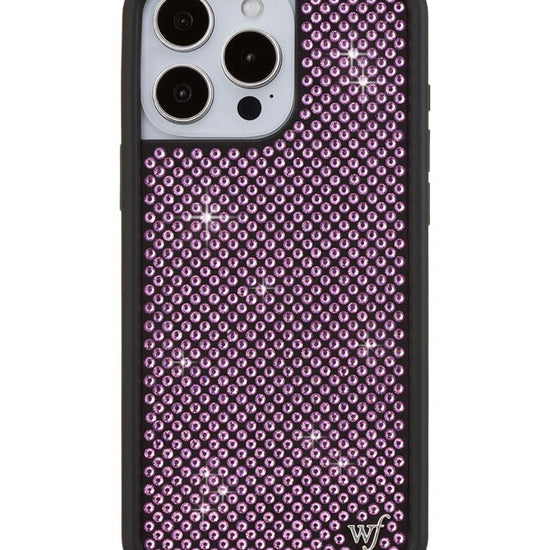 Wildflower iPhone case 16 Pro Max Rhinestone | Pink Sparkle Cute