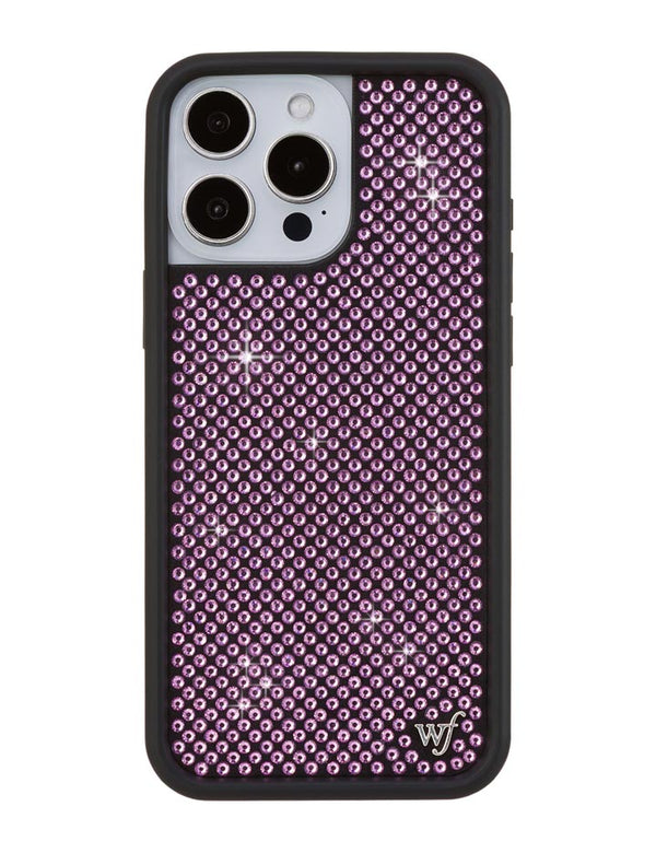 Wildflower iPhone case 16 Pro Max Rhinestone | Pink Sparkle Cute