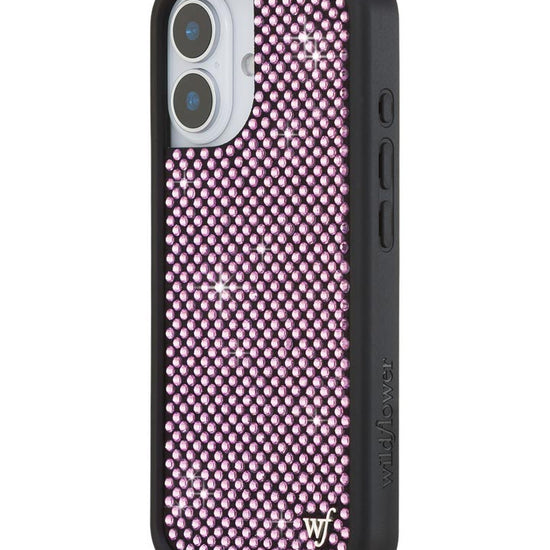 Wildflower iPhone case 17 Rhinestone | Pink Sparkle Cute