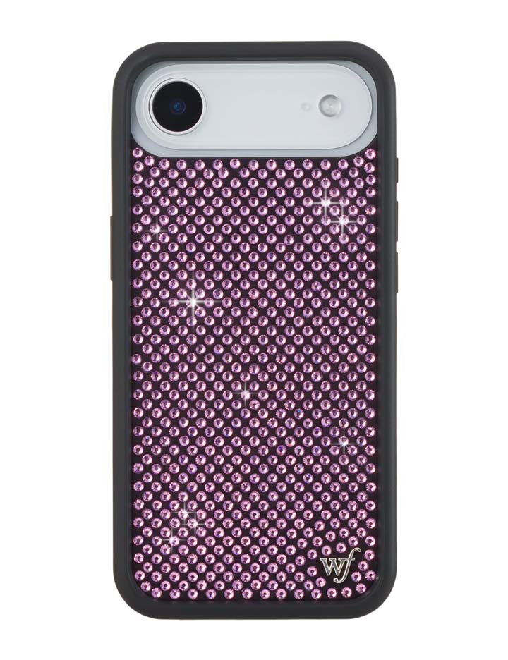 Wildflower iPhone case 17 Air Rhinestone | Pink Sparkle Cute