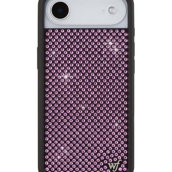 Wildflower iPhone case 17 Air Rhinestone | Pink Sparkle Cute