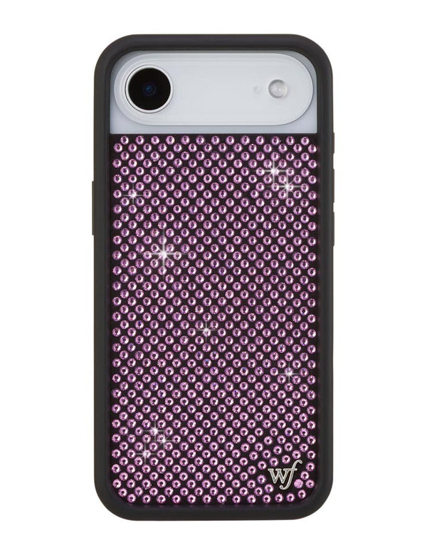 Wildflower iPhone case 17 Air Rhinestone | Pink Sparkle Cute