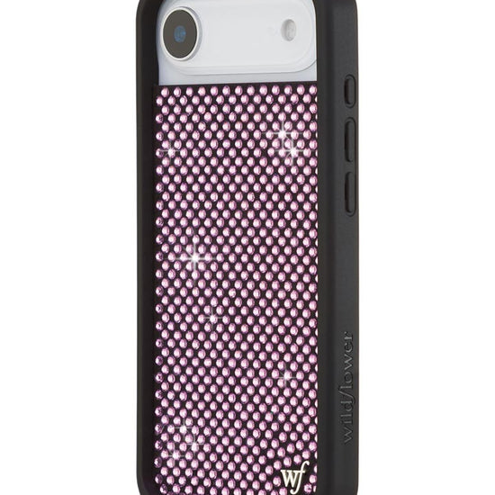 Wildflower iPhone case 17 Air Rhinestone | Pink Sparkle Cute