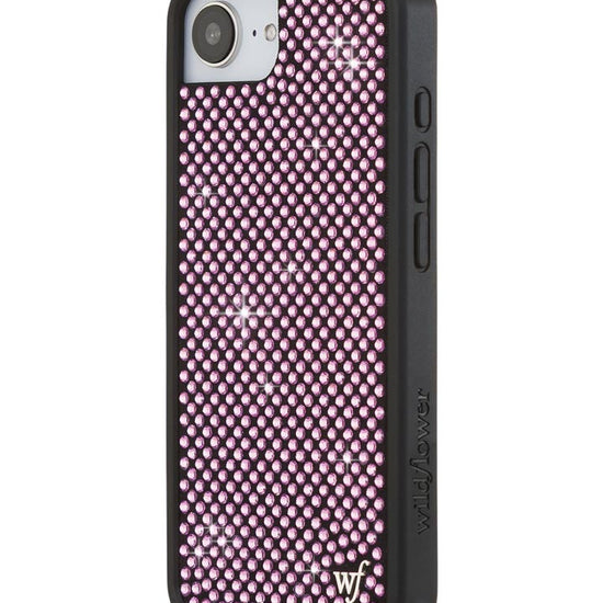 Wildflower iPhone case 17e Rhinestone | Pink Sparkle Cute