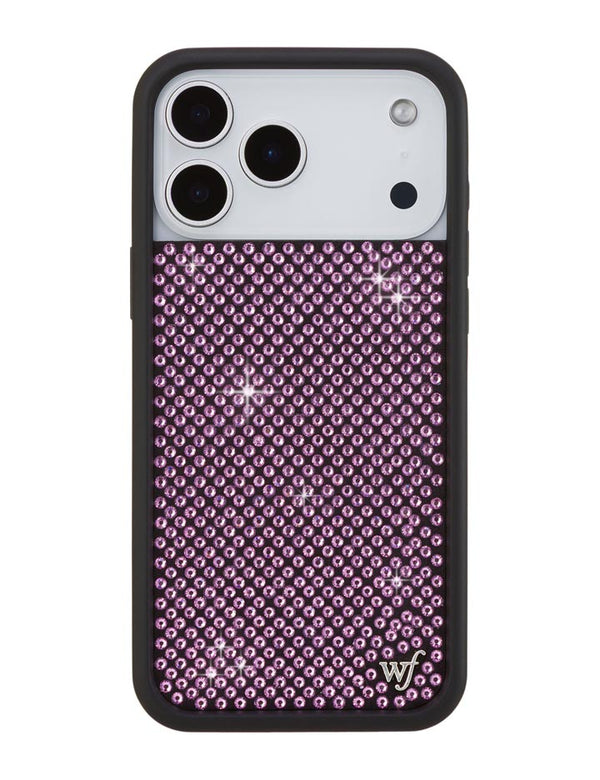 Wildflower iPhone case 17 Pro Max Rhinestone | Pink Sparkle Cute