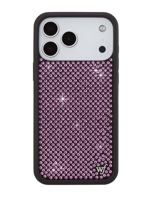 Wildflower iPhone case 17 Pro Max Rhinestone | Pink Sparkle Cute