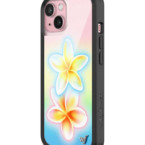 Wildflower iPhone case 15 Pastel Plumeria Flowers Cute