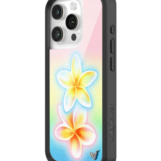 Wildflower iPhone case 15 Pro Pastel Plumeria Flowers Cute