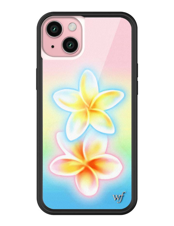 Wildflower iPhone case 15 Plus Pastel Plumeria Flowers Cute
