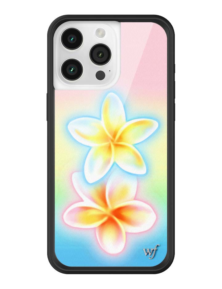 Wildflower iPhone case 15 Pro Max Pastel Plumeria Flowers Cute