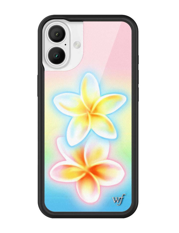 Wildflower iPhone case 16 Plus Pastel Plumeria Flowers Cute