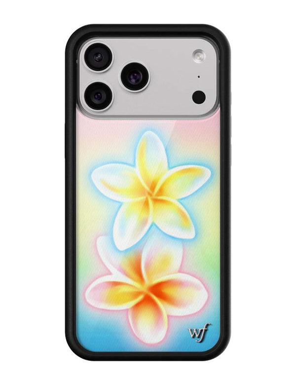 Wildflower iPhone case 17 Pro Max Pastel Plumeria Flowers Cute