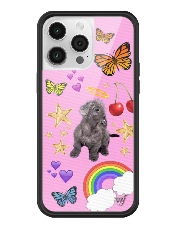 Wildflower iPhone case 14 Pro Max Puppy Love Pink Cute