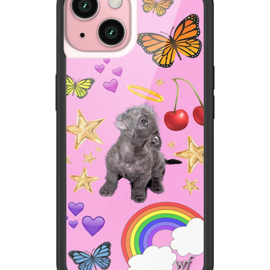 Wildflower iPhone case 15 Puppy Love Pink Cute
