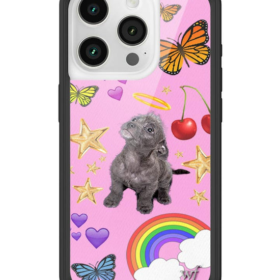 Wildflower iPhone case 15 Pro Puppy Love Pink Cute