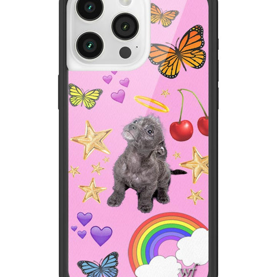 Wildflower iPhone case 15 Pro Max Puppy Love Pink Cute