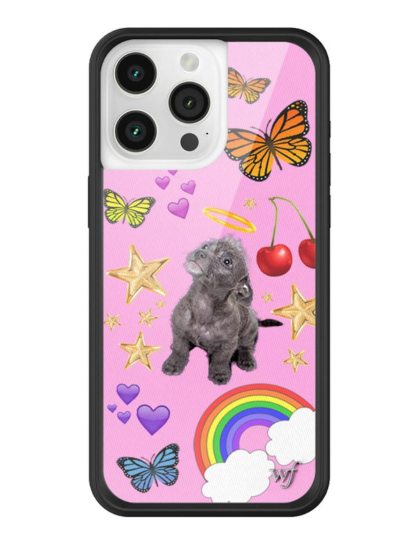 Wildflower iPhone case 15 Pro Max Puppy Love Pink Cute