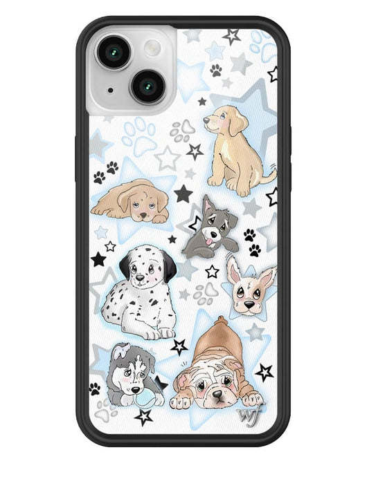 wildflower puppy party iphone 14plus case