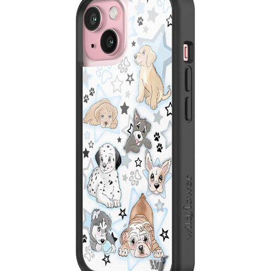 wildflower puppy party iphone 15 case