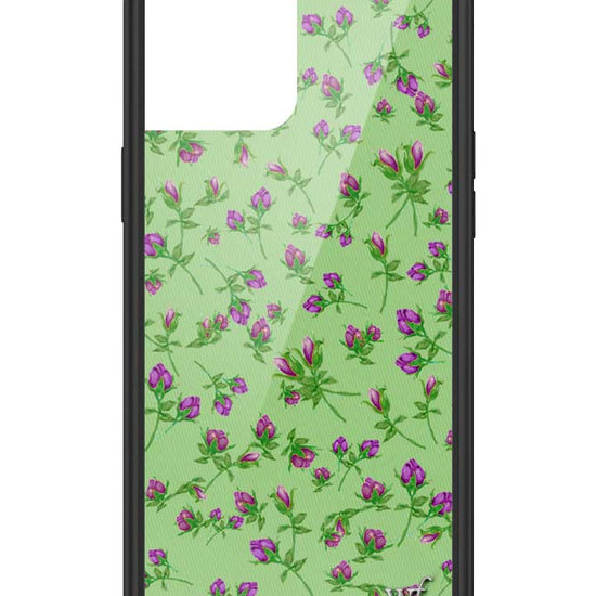 Wildflower iPhone case 12 Pro Max Purple Posie Rosie Cute Green